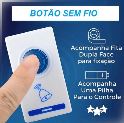 Imagem de Campainha Sem Fio Longo Alcance Wireless Bivolt Prova D'água