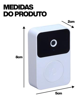 Imagem de Campainha Sem Fio Residencial Inteligente Wifi Video Premium
