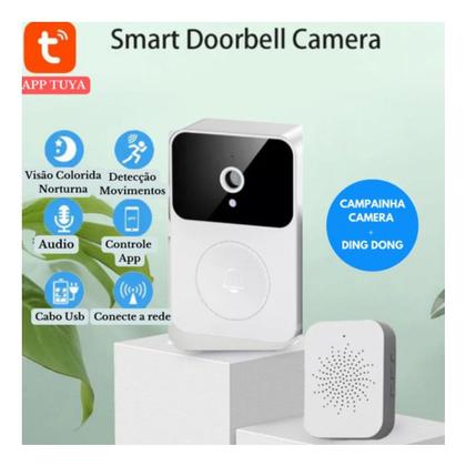 Imagem de Campainha Sem Fio Residencial Inteligente Wifi Video Premium