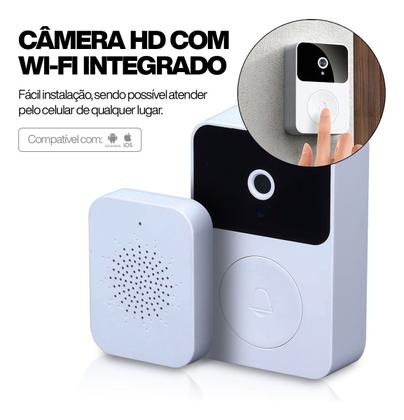 Imagem de Campainha Sem Fio Residencial Inteligente Wifi Video Premium