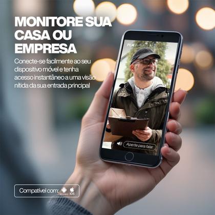 Imagem de Campainha Sem Fio Residencial Inteligente Wifi Video Premium