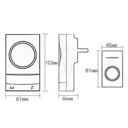 Imagem de Campainha sem fio Wokex Waterproof com 2 receptores, alcance de 300 m