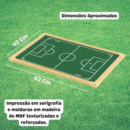 Imagem de Campo Futebol 40x60 Peteleco +Dois Times de Futebol de Botão