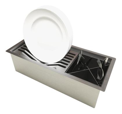 Canal Organizador Em Aço Escovado Talheres Em Inox Calha - Technox Imagem de Canal Organizador Em Aço Escovado Talheres Em Inox Calha