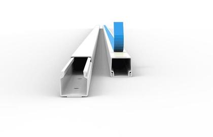 Imagem de Canaleta 20x20 Fechada Com Fita Dupla Face Branca Enerbras