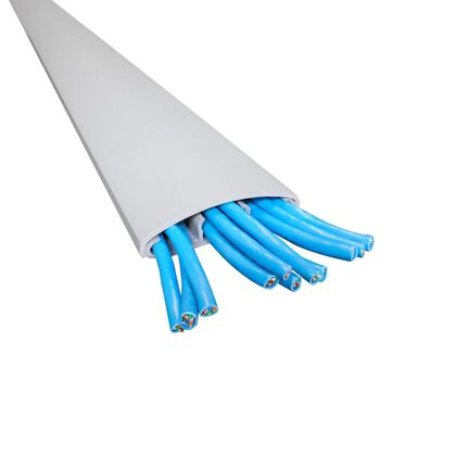 Imagem de Canaleta de Piso em PVC com Fita Dupla Face Cinza 75mm x 17mm com 2 Metros CPA7517 - Hellermann Tyton