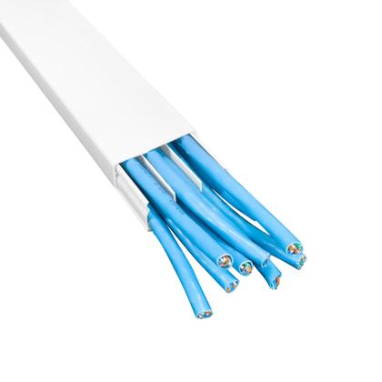 Imagem de Canaleta De PVC Com Divisoria 40 x 16 x 2000mm Branca Com Fita Dupla Face - ILUMI 62092df