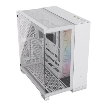 Imagem de CANCELADO UTILIZAR O CF 535155 Gabinete Gamer Corsair iCUE LINK 6500X RGB, Mid-Tower, Lateral em Vidro, 3x FAN RX120 RGB incluídas, Branco - CC-9...