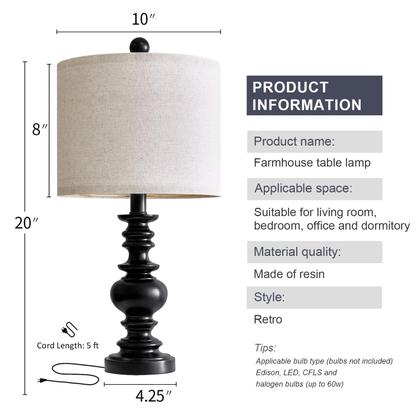 Imagem de Candeeiro de mesa BOBOMOMO 20" Retro Vintage, conjunto de 2