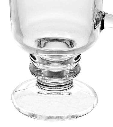 Imagem de Caneca 250ml Avulsa Para Cappuccino e Café De Vidro Com Pé e Alça