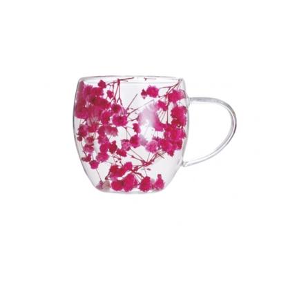 Imagem de Caneca 3D Camélia Primavera Kit 4 Unidades Borossilicato 250ml Parede Dupla