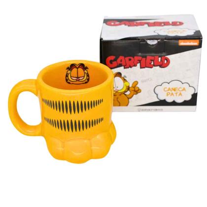 Imagem de Caneca 3D Garfield Formato Pata 350mL Original, Zona Criativa, Xícara Em Cerâmica