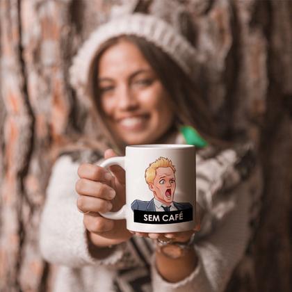 Imagem de Caneca Barney How I Meet Your Mother Com Café Sem Café Meme
