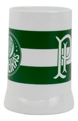 Imagem de Caneca Branca Gel Isolante Térmico 400ml  Palmeiras