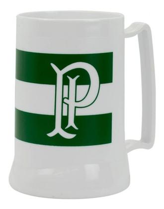 Imagem de Caneca Branca Gel Isolante Térmico 400ml  Palmeiras