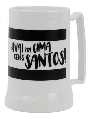 Imagem de Caneca Branca Gel Isolante Térmico 400ml  Santos