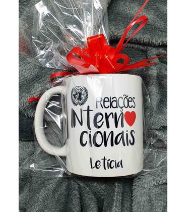 Imagem de Caneca Branca Profissão Carreira Relações Internacionais