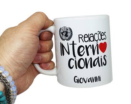Imagem de Caneca Branca Profissão Carreira Relações Internacionais
