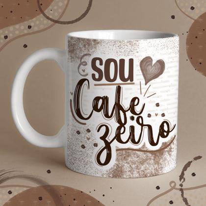 Imagem de Caneca Café com Flork  Porcelana Premium, Estampa Engraçada