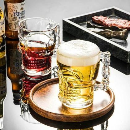 Imagem de Caneca Caveira Viking De Vidro Chopp Cerveja Drinks 460ml