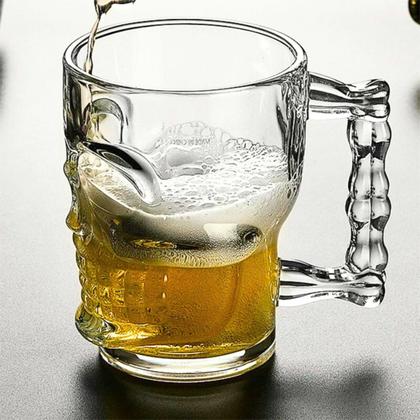 Imagem de Caneca Caveira Viking De Vidro Chopp Cerveja Drinks 460ml