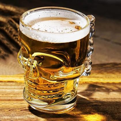 Imagem de Caneca Caveira Viking De Vidro Chopp Cerveja Drinks 460ml