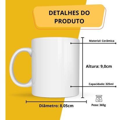 Imagem de Caneca Cerâmica Chá Revelação Menina Simples Rosa Legal 6408