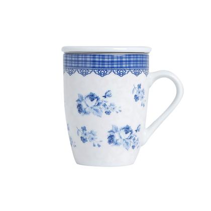 Imagem de Caneca Chá Com Filtro E Tampa Em Porcelana 310ml Garcia Lyor