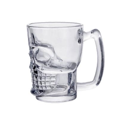 Imagem de Caneca chopp de vidro caveira clear 510ml home class