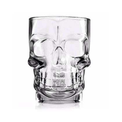 Imagem de Caneca chopp de vidro caveira clear 510ml home class