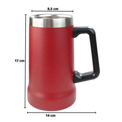 Imagem de Caneca chopp térmica aço inoxidável 700ml