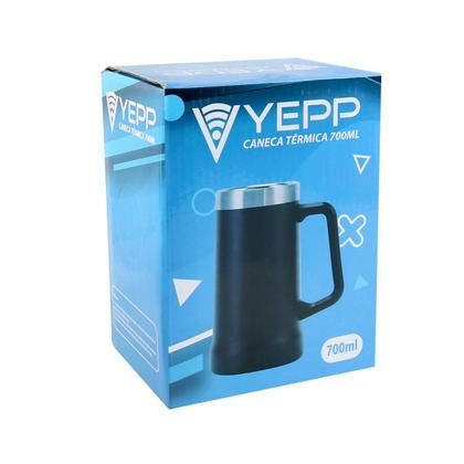 Imagem de Caneca chopp térmica aço inoxidável 700ml