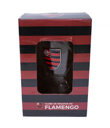 Imagem de Caneca Chopp Vidro Bola Futebol 630ml Mengão Flamengo