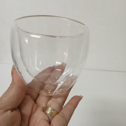Imagem de Caneca Clear Home&Co 8x8cm Borossilicato Transparente 200ml para Mesa Posta Jantar e Ceia