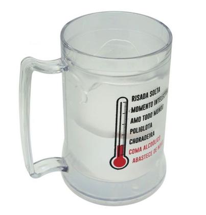 Imagem de Caneca com Gel Congelante Alcoometro + Brinde Abridor 400ml