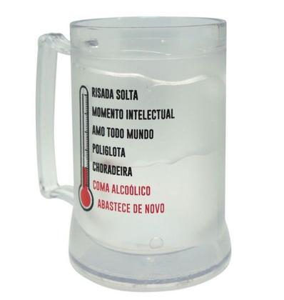 Imagem de Caneca com Gel Congelante Alcoometro + Brinde Abridor 400ml