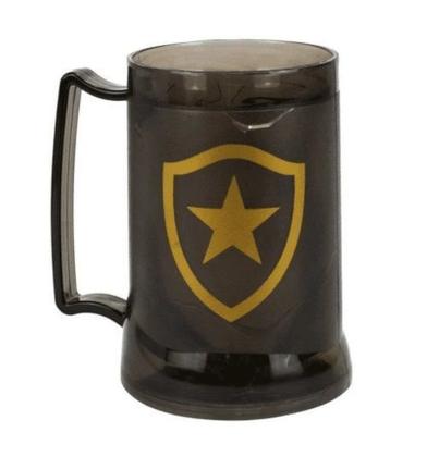 Imagem de Caneca com Gel Congelante Preta Oficial Escudo Retro Botafogo