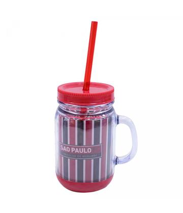 Imagem de Caneca Com Tampa E Canudo 420ml - São Paulo SPFC