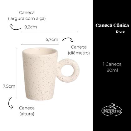Imagem de Caneca Cônica Duo Sortida 80ml
