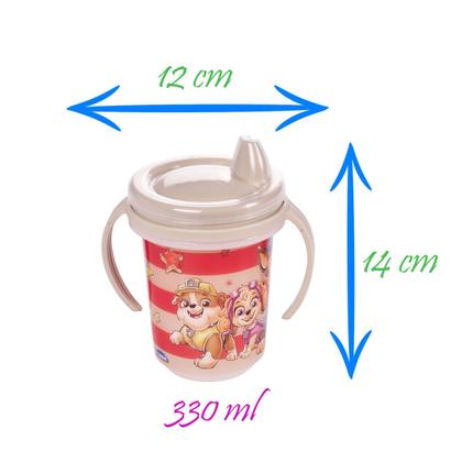 Imagem de Caneca Copinho Infantil com Alça e Proteção para Bico 330 ml Disney Mickey Minnie Mundo Bita Patrulha Canina Batman Plasútil