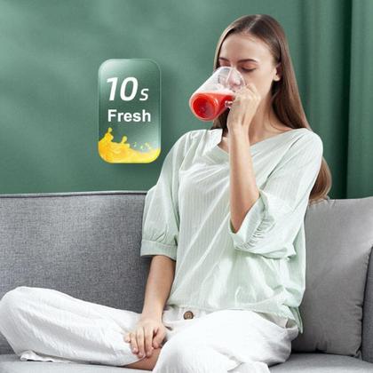 Imagem de Caneca Copo 340ml Portátil Mixer Elétrico Mini Liquidificador Com Canudo Frutas Sucos Shakes Portátil Recarregável Multi