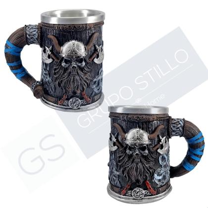 Caneca Copo Chopp Cerveja Bárbaro Medieval Caveira 500 ML - Grupo Stillo Decor&Home Imagem de Caneca Copo Chopp Cerveja Bárbaro Medieval Caveira 500 ML