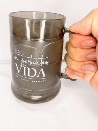 Imagem de Caneca Copo Gel 300Ml Isolante Térmico Gelado Chopp Cerveja