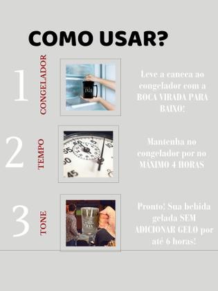 Imagem de Caneca Copo Gel 300Ml Isolante Térmico Gelado Chopp Cerveja