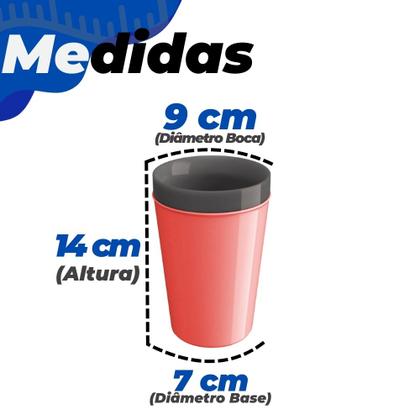 Imagem de Caneca Copo Térmico Plástico 350 Ml Café Chá Suco Cerveja Bebida Chopp