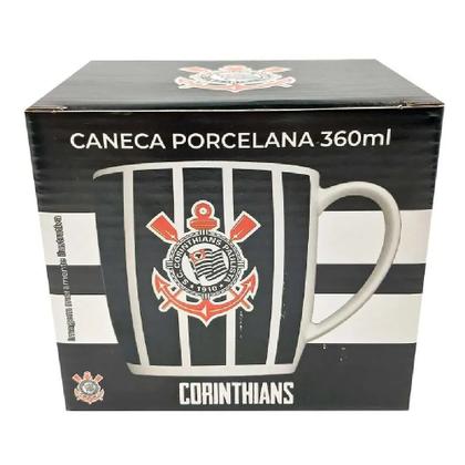 Imagem de Caneca corinthians porcelana 360 ml oficial licenciado café