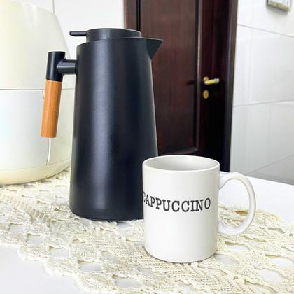 Imagem de Caneca Cremona Cerâmica Branco P/Cappuccino Café Chá 320ml