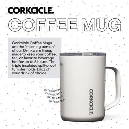 Imagem de Caneca de café Corkcicle com isolamento triplo com tampa e alça 470mL