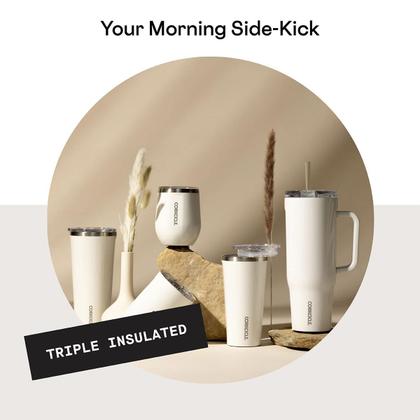 Imagem de Caneca de café Corkcicle com isolamento triplo com tampa e alça 470mL