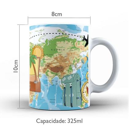 Imagem de Caneca de Cerâmica 325ml Mapas do Mundo